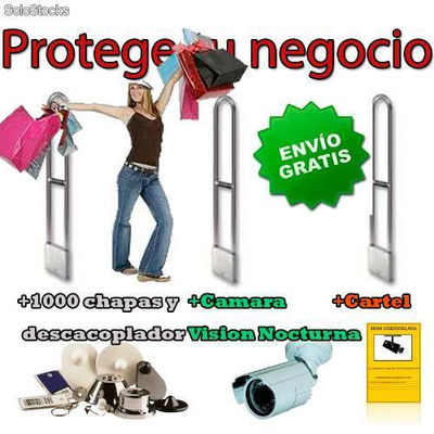 Arcos anti-hurtos para comericios+cámara+cartel+ 1000chapas+500etiquetas+gratis