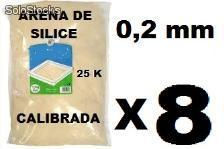 Arena de silice 0,2 mm (200 kilos suministrada en 8 sacos de 25 k) para arenado
