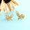 Aretes mariposa de acero inoxidable - Foto 3