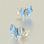 aretes/pendientes de plata,diseño de mariposa con esmalte azul - Foto 5