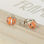 aretes/pendientes de plata,diseño de mariquita con esmalte naranja - Foto 4