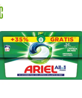 Ariel Detergente All in Pods formato especial 25+9