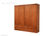 Armario 4 puertas y 4 cajones madera maciza color nogal/miel - 2