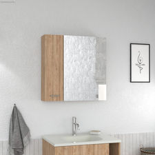 Armario de baño con espejo Barcelona. con cuatro estanterias internas. 23.6CM A