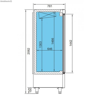 Armario de refrigeración 2 puertas Infrico Euronorm 600 x 400 - AN 902 PAST - Foto 2