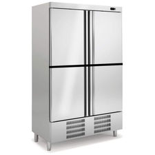 Armario frigorífico acero inox 4 puertas medias asd-125-4