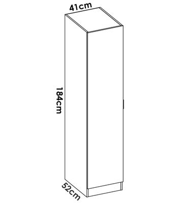 Armario ropero 1 puerta Jaen en acabado Blanco 40.5 cm(ancho) 184 cm(altura) 52 - Foto 3