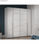 Armario ropero ARAGON. Armario dormitorio 4 puertas en blanco 200 cm - 2