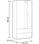 Armario ropero Berta 2 puertas 2 cajones acabado blanco/roble, 180 cm(alto)81 - Foto 3