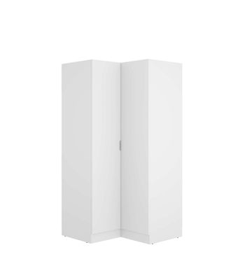 Armario ropero rincón puertas abatibles Jaén acabado blanco, 184 cm(alto)90.5 - Foto 5