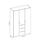 Armario ropero Romina puertas abatibles acabado blanco 204 cm(alto)135 - Foto 2