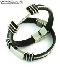 Armband-Gummi 10 x 3 mm mit Stahlseil