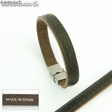 Armband Leder und Stahl. 3 gestanzten zuerst Qualität 02 mm Haut