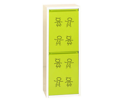 armoire 2 seaux child blanc/vert, 920x335x250mm, simonrack
