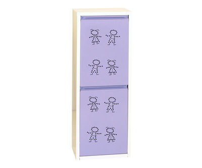 armoire 2 seaux child blanc/violet, 920x335x250mm, simonrack