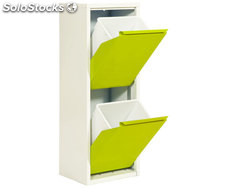 armoire 2 seaux colour blanc/vert, 920x335x250mm, simonrack