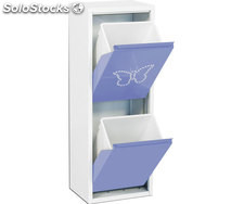 armoire 2 seaux toy blanc/violet, 920x335x250mm, simonrack