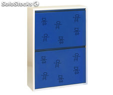 armoire 4 seaux child blanc/bleu, 920x630x250mm, simonrack