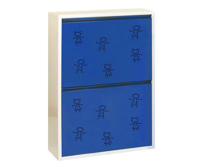 armoire 4 seaux child blanc/bleu, 920x630x250mm, simonrack