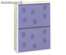 armoire 4 seaux child blanc/violet, 920x630x250mm, simonrack
