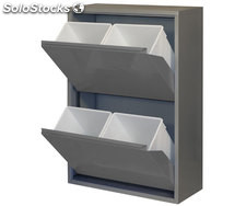 armoire 4 seaux colour gris/gris, 920x630x250mm, simonrack