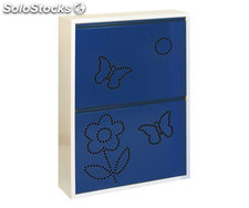 armoire 4 seaux toy blanc/bleu, 920x630x250mm, simonrack