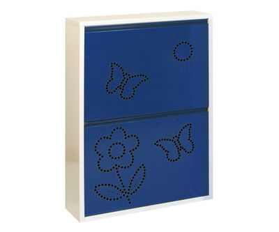 armoire 4 seaux toy blanc/bleu, 920x630x250mm, simonrack