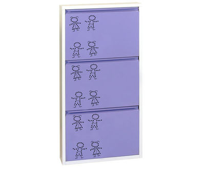 armoire à chaussures child blanc/violet, 1030x500x135mm, simonrack