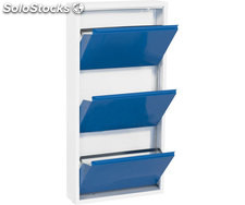 armoire à chaussures colour blanc/bleu, 1030x500x135mm, simonrack