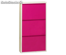 armoire à chaussures colour blanc/rose, 1030x500x135mm, simonrack