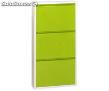 armoire à chaussures colour blanc/vert, 1030x500x135mm, simonrack