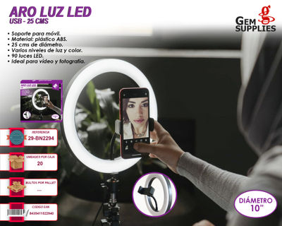 Aro Anillo Selfie Luz LED 25 cm We Houseware