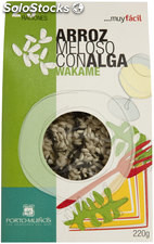 Arroz meloso con alga wakame