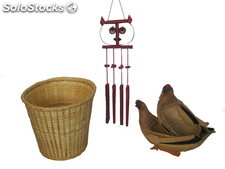 Articoli in rattan e bambù assortiti Stock 13