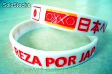 articulos promocionales ,pulsera de silicona personalizado bajo relieve impreso