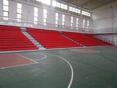asientos telescópicos para gradas en el gimnasio interior de la escuela - Foto 4