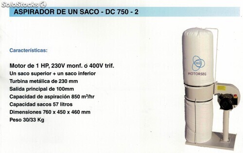 Aspirador viruta dc-750/2 (serrin) nuevo