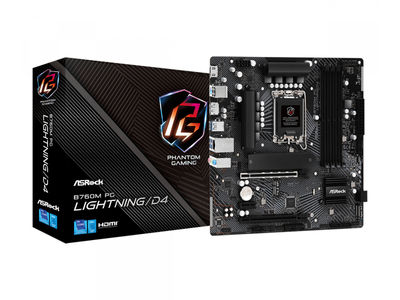 ASRock B760M pg Lightning/D4 Intel Mainboard 90-MXBLY0-A0UAYZ