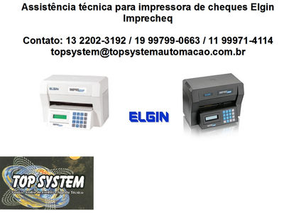 Assistência impressora de cheque Imprecheq Nsc 2.18 - Elgin em São Paulo