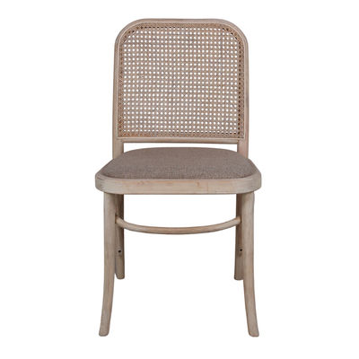 ASTEMIA Cadeira de madeira de carvalho com assento de tecido e encosto em malha - Foto 2