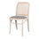 ASTEMIA Chaise en bois massif de chêne, assise tapissée en tissu et dossier en - 1