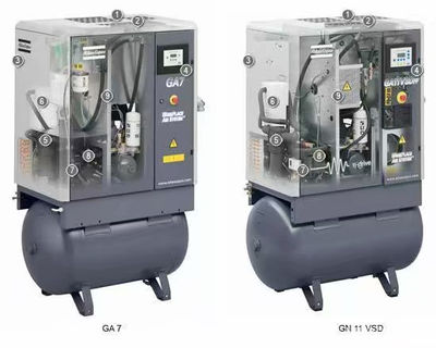 Atlas Copco GA7 compresor de aire de doble tornillo chorro de aceite