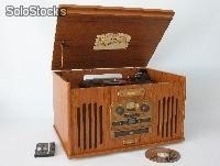 Audiogerät - &quot;4in1&quot; Stereo- Nostalgie- Platten- CD- Kassetten-Spieler mit Radio / 30436