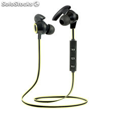 Auriculares inalámbricos Bluetooth Sport Headset para auriculares en (ROJO)