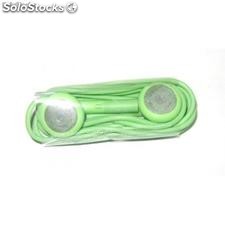 Auriculares mando+micro iphone Verde