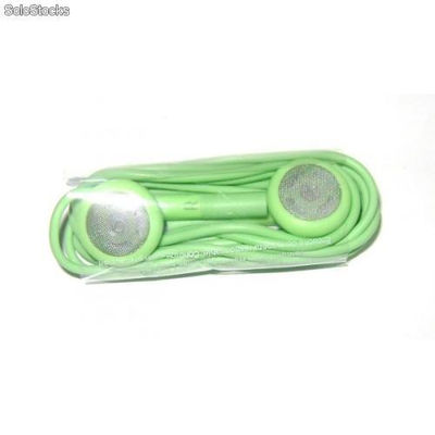 Auriculares mando+micro iphone Verde