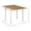 Ausziehbarer Tisch CLARICE Eiche-Weiß 59x78x75-117x78x75cm - Foto 5