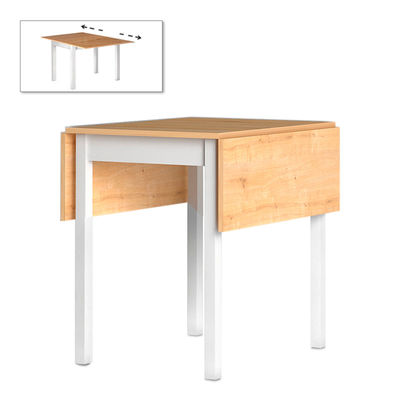 Ausziehbarer Tisch CLARICE Eiche-Weiß 59x78x75-117x78x75cm