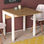 Ausziehbarer Tisch CLARICE Eiche-Weiß 59x78x75-117x78x75cm - Foto 3