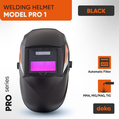 Auto darkening welding helmet DOKA PRO 1 (DIN 11, view area 90x35 mm)